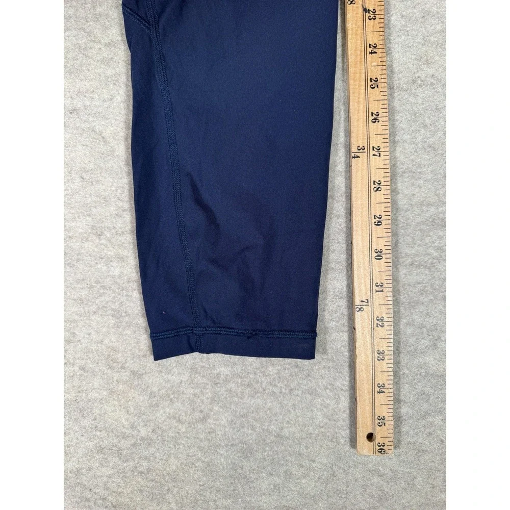 Lululemon‎ Leggings Womens 8 Blue High Rise Cropped Pockets Yoga Athletic Gym